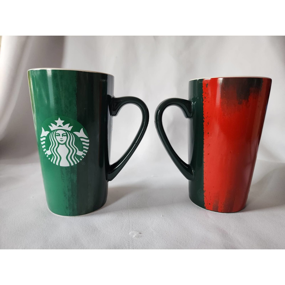 Bundle of 2 NWOT "Paint Stripe" 16oz Starbucks Mugs